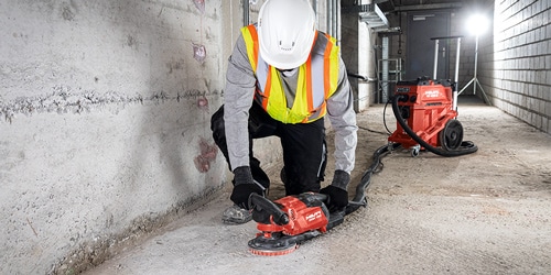 Broušení s bruskou na beton DGH 150