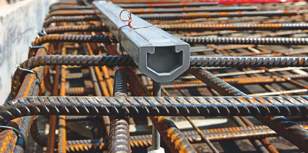 Použití zabetonovaných lišt HAC