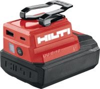 CU 2-12 USB töltőadapter USB töltőadapter Hilti 12 V-os akkumulátorokhoz, táblagépek, telefonok, fűthető kabátok és egyéb USB-C vagy USB-A portokkal rendelkező eszközök töltésére