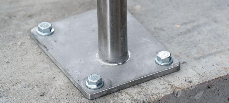 HUS4-H betoncsavar Egyedülálló teljesítményű betoncsavar különböző elemek gyors és gazdaságos rögzítésére betonhoz (szénacél, hatlapfejű) Alkalmazások 1
