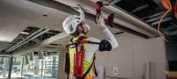 EXO-S váll-exoskeleton (külső váz) Viselhető exoskeleton, amely enyhíti a váll és a nyak fáradását a vállmagasság felett végzett építési munkák esetén, legfeljebb 40 cm (16”) kerületű bicepszhez Alkalmazások 4