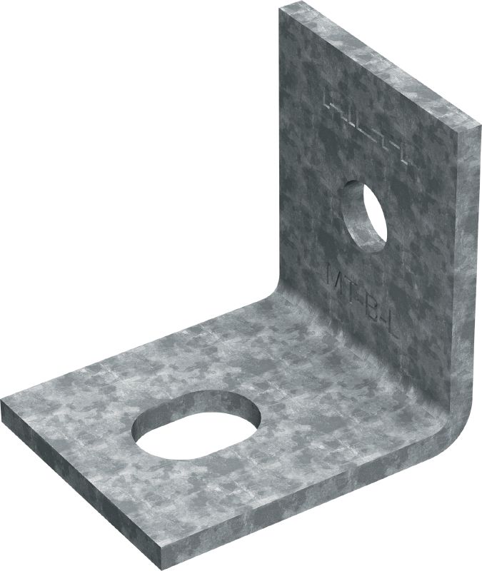 MT-B-L OC könnyű alaplemez Oszloplábi csatlakozó kis teherbírású támasztósín-szerkezetek betonhoz vagy acélhoz dübelezéséhez kültéri használatra, alacsony szennyezettség esetén