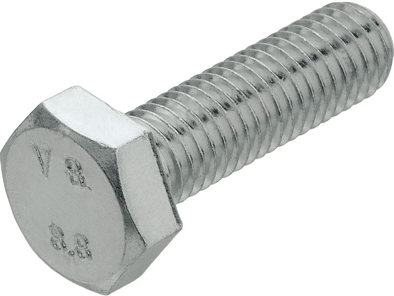 A2 hatlapfejű csavar, DIN 933 A DIN 933 szabványnak megfelelő, nemesacél (A2) hatlapfejű csavar