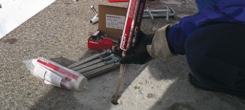 HIT-ICE ragasztott dűbel Premium teljesítményű injektálható habarcs betonba rögzítéshez fagypont alatti hőmérsékleteknél Alkalmazások 1