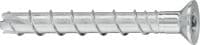 HUS3-C 8/10 betoncsavar Ultimate teljesítményű csavardűbel gyorsabb állandó és ideiglenes rögzítéshez betonban (szénacél, süllyesztett fejű)