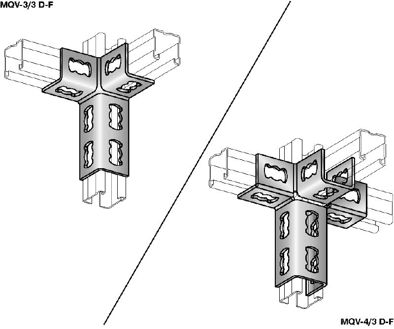 MQV-3D-F sínrögzítő Tűzihorganyzott (HDG) sínrögzítő háromdimenziós szerkezetekhez