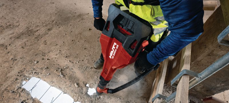 TE 2000-22 TE-S akkumulátoros vésőkalapács Erőteljes és könnyű akkumulátoros vésőkalapács a beton feltörésére és más véséstechnikai munkákra (Nuron akkumulátorplatform) Alkalmazások 1