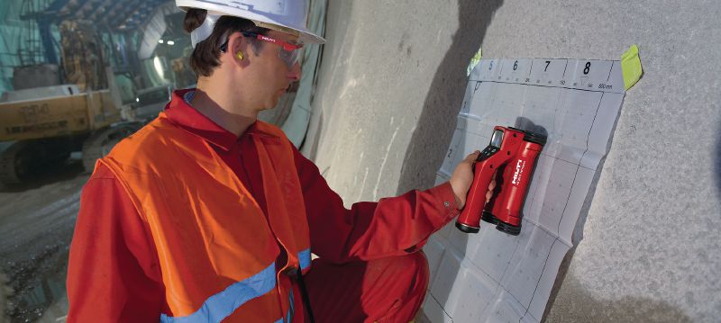PS 200/250 Ferroscan rendszer Pontos betonacél-érzékelő mélységméréshez és méretbecsüléshez a szerkezeti elemzés során Alkalmazások 1