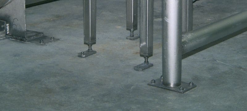 HSA-R rozsdamentes acélból készült beütőék Premium teljesítményű rögzítőék mindennapos statikus terhelésekhez, repedezetlen betonhoz (A4 rozsdamentes acél) Alkalmazások 1