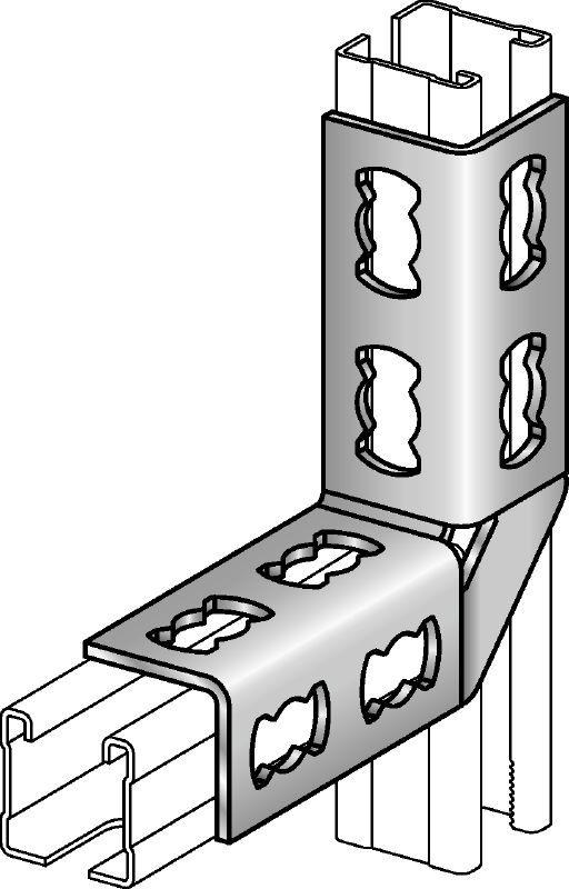 MQW-8/90 sarokelem Galvanizált 90 fokos sarokelem több MQ-sín összekötésére