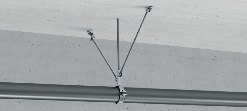 MQS-H rúd-merevítéscsatlakozó Horganyzott, előszerelt menetesszár-összekötő megnövelt állítható szögtartománnyal két menetesszár összekapcsolásához a szeizmikus kockázat csökkentésére Alkalmazások 1