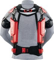 EXO-S váll-exoskeleton (külső váz) Viselhető exoskeleton, amely enyhíti a váll és a nyak fáradását a vállmagasság felett végzett építési munkák esetén, legfeljebb 40 cm (16”) kerületű bicepszhez