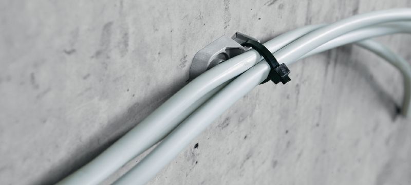 X-ECT MX kábelkötegelő szerelvény Műanyag kábelkötegelő-/csőtartó tárazott szegekkel való használathoz Alkalmazások 1