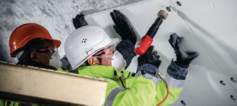 HFB-HCR beütőék Nagy teljesítményű, magasan korrózióálló rögzítőék tűzvédelmi lemezek rögzítésére betonhoz Alkalmazások 1