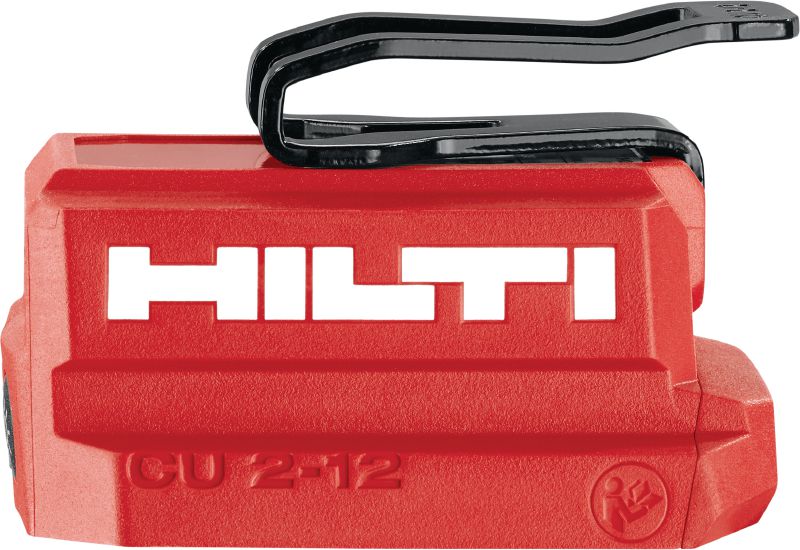 CU 2-12 USB töltőadapter USB töltőadapter Hilti 12 V-os akkumulátorokhoz, táblagépek, telefonok, fűthető kabátok és egyéb USB-C vagy USB-A portokkal rendelkező eszközök töltésére