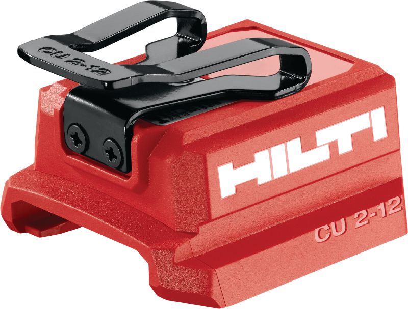 CU 2-12 USB töltőadapter USB töltőadapter Hilti 12 V-os akkumulátorokhoz, táblagépek, telefonok, fűthető kabátok és egyéb USB-C vagy USB-A portokkal rendelkező eszközök töltésére