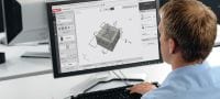 PROFIS Engineering Suite szerkezeti tervezőszoftver Felhőalapú PROFIS tervezőszoftver beton- és acélelemek, illetve betonelemek különböző szabványok és tanúsítványok szerinti összekötésének megtervezésére Alkalmazások 1