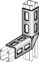 MQW-8/90 sarokelem Galvanizált 90 fokos sarokelem több MQ-sín összekötésére