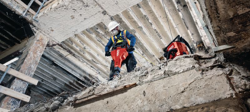 TE 2000-22 akkumulátoros kalapács Erőteljes és könnyű akkumulátoros vésőkalapács a beton feltörésére és más véséstechnikai munkákra (Nuron akkumulátorplatform) Alkalmazások 1