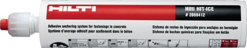 HIT-ICE ragasztott dűbel Premium teljesítményű injektálható habarcs betonba rögzítéshez fagypont alatti hőmérsékleteknél