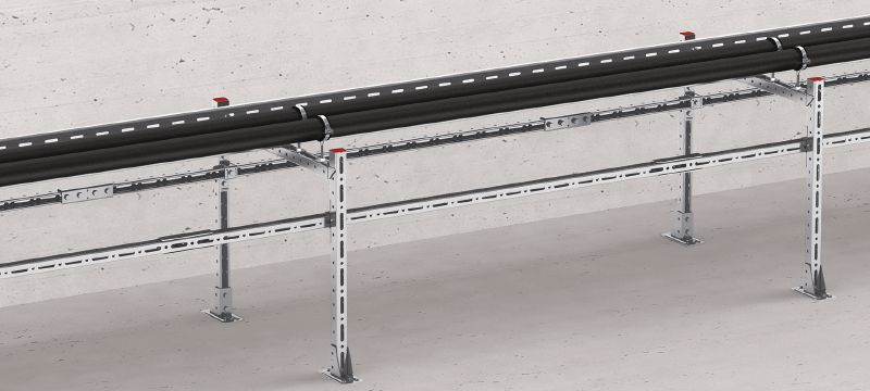 MT-ES-40 FL előszerelt sínösszekötő Összekötő csatlakozó előszerelt Fast-Lock anyával és csavarral az MT támasztósínek végeinek gyorscsatlakoztatásához (MT-40, 50, 60, 40D). Alkalmazások 1